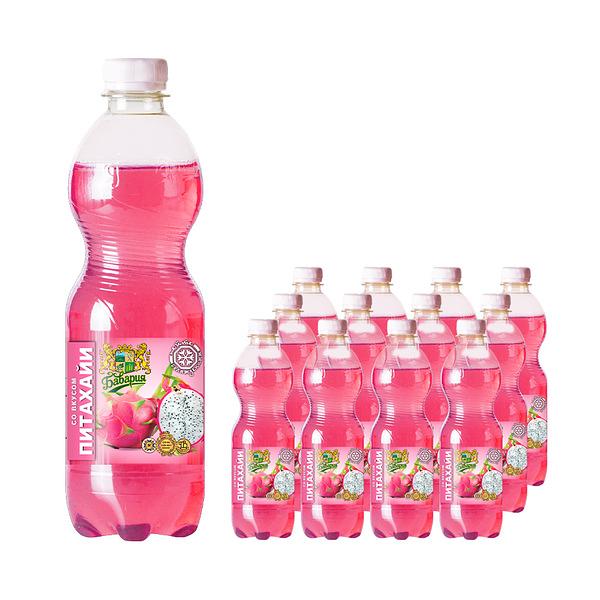 Лимонад сильногазированный низкокалорийный Питахайя, пэт, 1,5 л, Бавария, опт фото 1