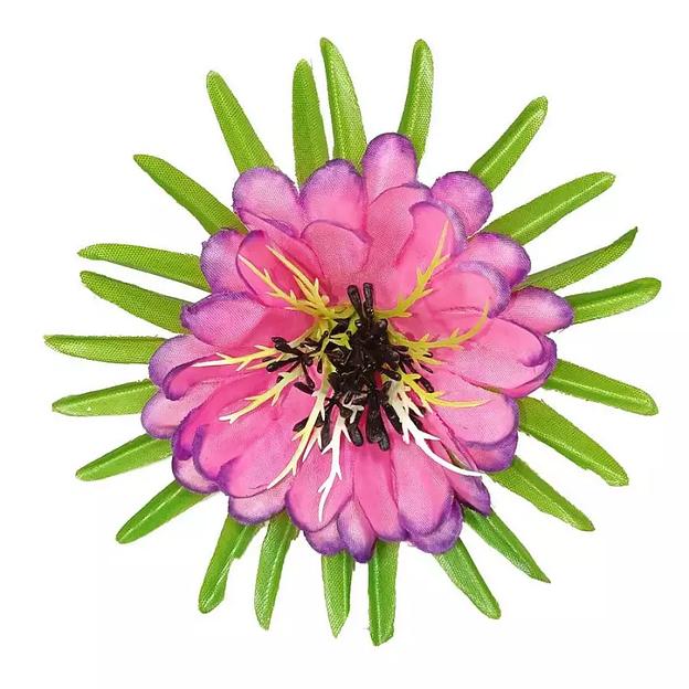 Головка астры Яник с листом 3сл 16см 381-л067-204-170Ч-177К-172 1/28 фото 4