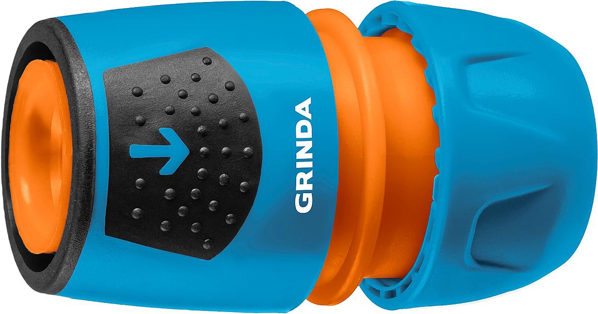 GRINDA TU-A, 1/2″ - 3/4″, быстросъемный, с автостопом, пластиковый с TPR, для шланга, универсальный соединитель, PROLine (8-426227) фото 1