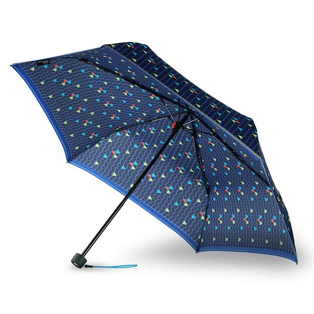 Зонт Knirps детский механический X.050 Rookie Manual TRIPLE BLUE REFLECTIVE 95 6050 8539 фото 3