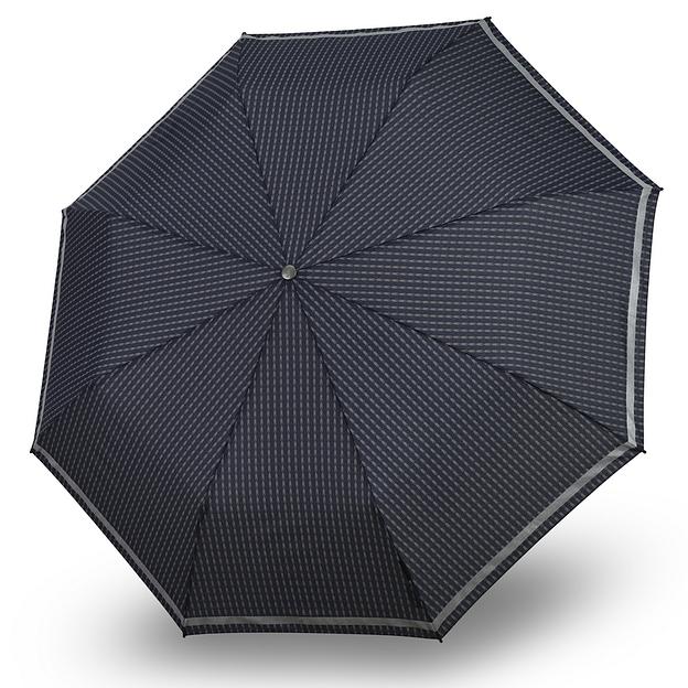 Зонт Knirps автомат T.201 Medium Duomatic REFLECTIVE RAIN NAVY 95 3201 7155 фото 1