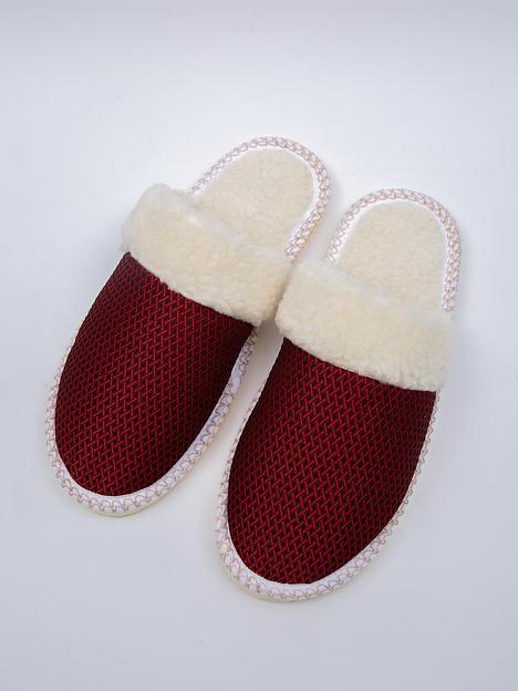 Тапочки женские домашние закрытые с меховым отворотом Anna опт фото 1