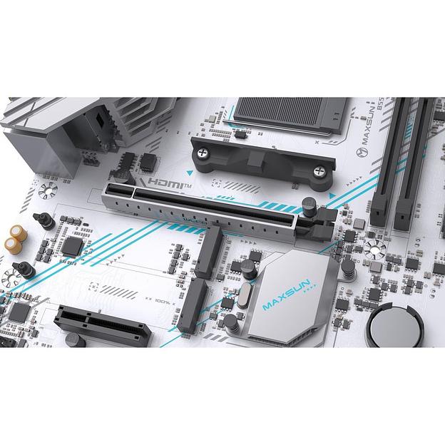 Материнская плата Maxsun MS-B550M GAMING WIFI ICE B550, AM4, 2*DDR4, 1*PCIEx16, 1*PCIEx4, 1*PCIEx1, 2*M.2, 4*USB3.2Gen1, 6*USB2.0, 2*SATA3.0, 1G, DP, HDMI, M-ATX, RTL фото 8