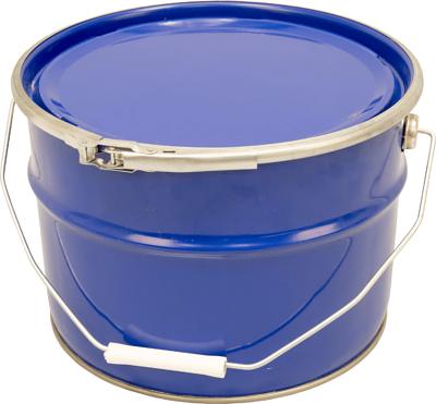 Металлическое ведро 10 литров с крышкой «обруч» фото 1