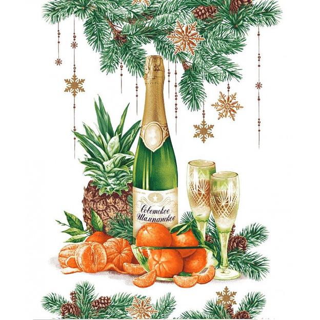 Полотенце «Новый год» 50х60 см ОПТ фото 1