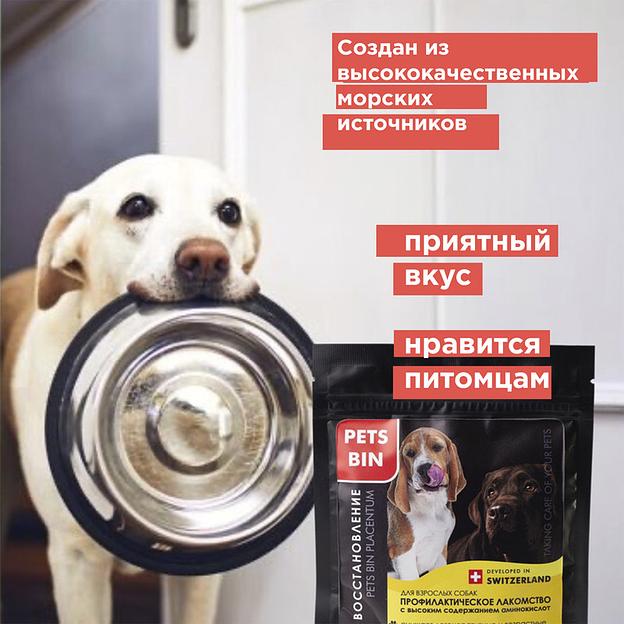 Добавка PETS BIN «Placentum» для собак ОПТ фото 8