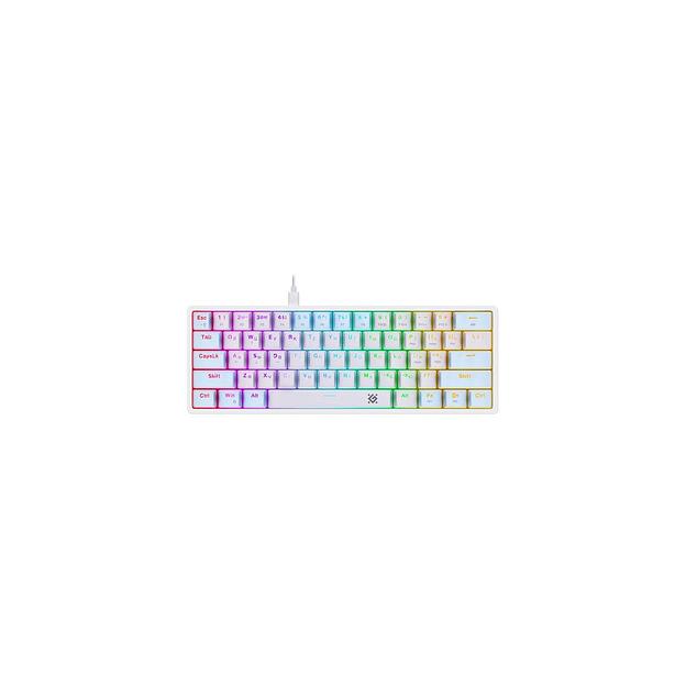 Клавиатура Defender Amox GK-585, USB, белый бирюзовый [45585] фото 1