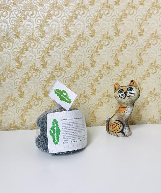 Губка для мытья посуды из оцинкованной стали фото 1