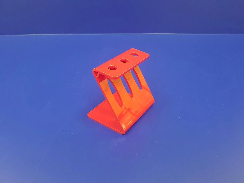 Подставка для ручек карандашей кистей 3 секции ( Z-образные, цвет красный) фото 4