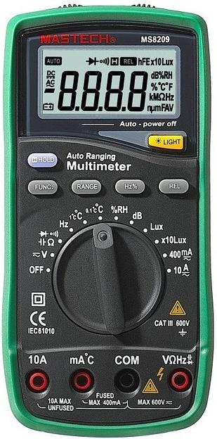 Мультиметр Mastech MS8209 цифровой черный/зеленый (13-2087) фото 1