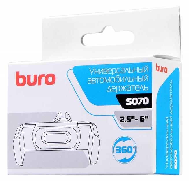 Держатель Buro S070 черный для смартфонов 2.5-6" фото 6
