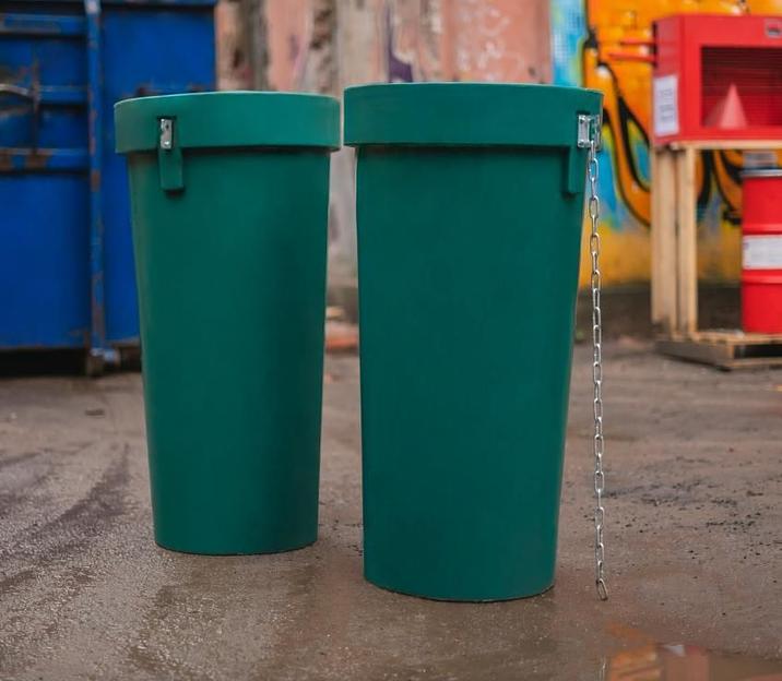 Прямая секция мусоросброса (зеленая) фото 2