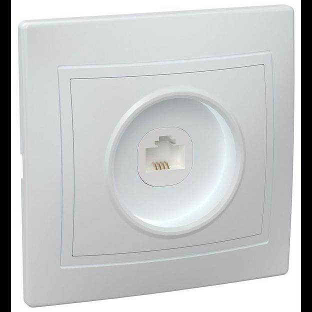 Iek ETK10-K01-DM РТ10-КБ Розетка 1местн. телефонная КВАРТА (белый) фото 1