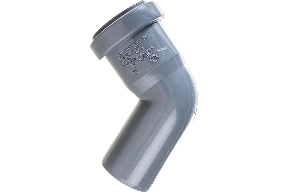 Отвод канализационный 40х67 град. фото 3