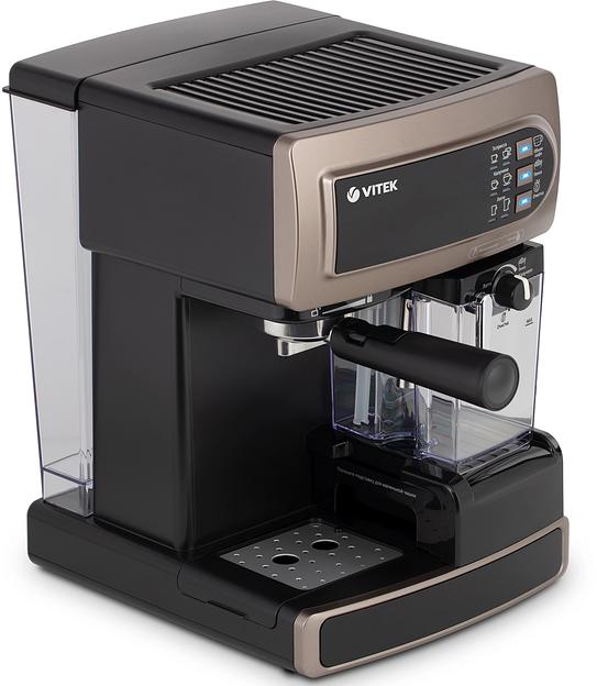 Кофеварка рожковая Vitek VT-1517 BN 1238Вт коричневый фото 4