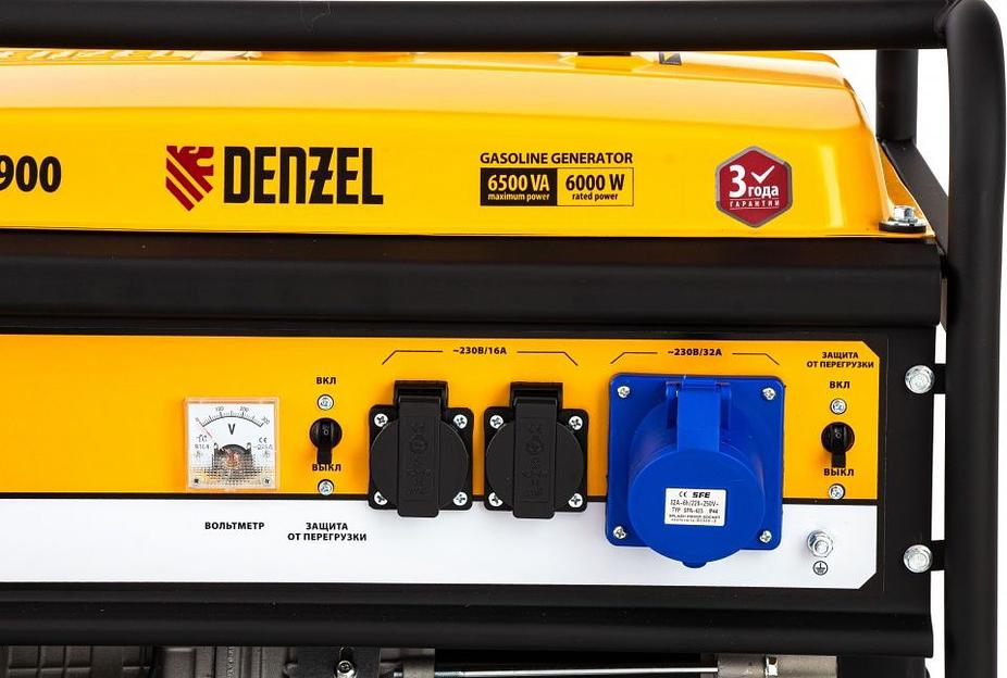 Генератор Denzel GE 7900 6.5кВт фото 10