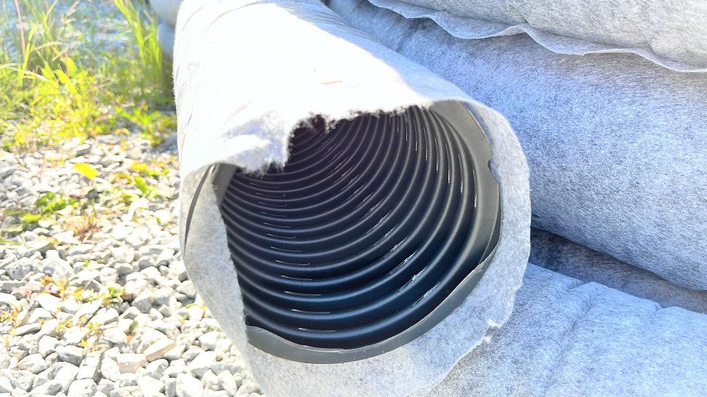 Труба ПНД 160 мм гофрированная дренажная бухта 50м фото 4