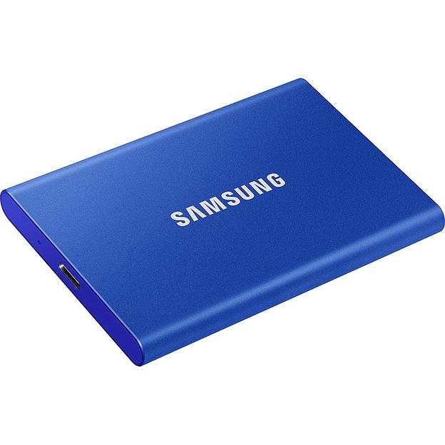 Накопитель SSD Samsung USB-C 1Tb MU-PC1T0H/WW T7 1.8" синий фото 1