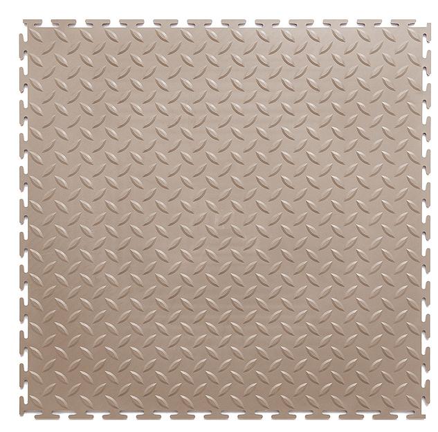 Резиновая плитка Rubber Grain, Цвет Бежевый RAL 1019, Толщина модуля 9 мм. фото 1
