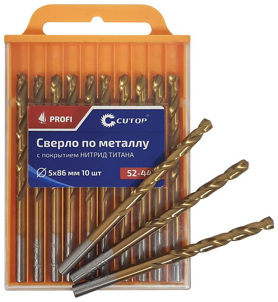 Сверло по металлу Cutop Profi с титановым покрытием, 8х117 мм (5 шт) фото 1