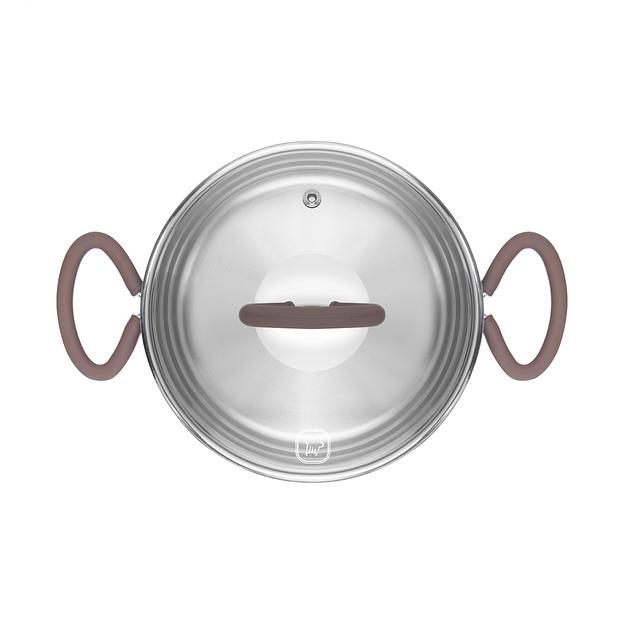 Кастрюля Rondell Etery RDS-1600 5.1л. d=24см (с крышкой) стальной фото 3