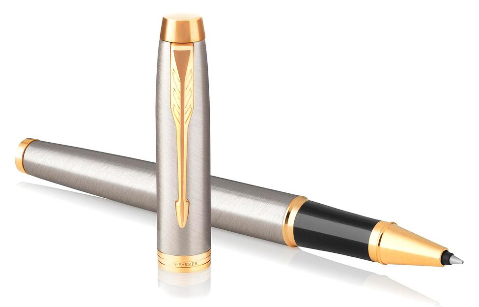 Ручка роллер Parker IM Core T321 (CW1931663) Brushed Metal GT F черн. черн. подар.кор. фото 3