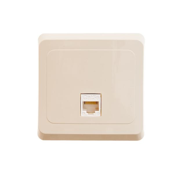ЭТЮД Розетка компьютерная RJ45 категория 5 бежевая фото 4