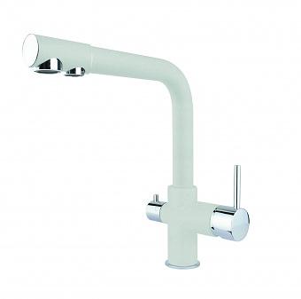 Смеситель АКЦЕНТ, белый фото 1