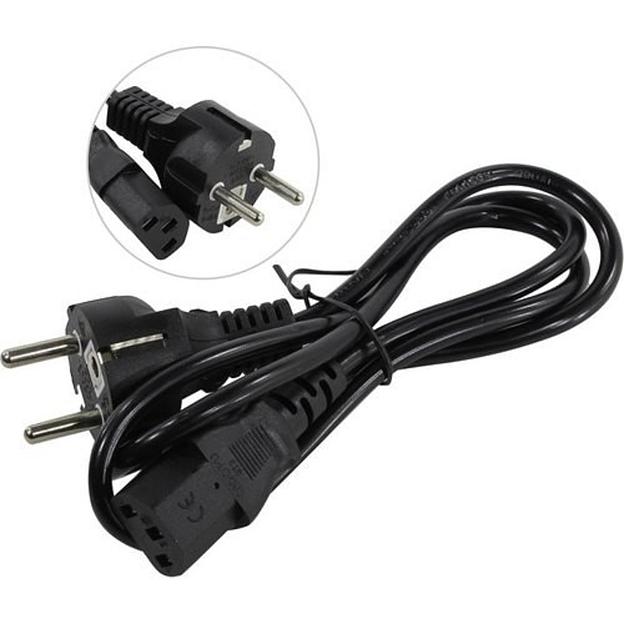 Exegate EP280640RUS Кабель питания ExeGate Power PC-1P (Евровилка Schuko->С13) VDE-250V-3*0.5mm2, медь, черный, 1.0м. фото 1