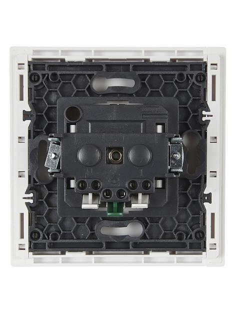 FORTE&PIANO Розетка 1-местная с заземлением с защитными шторками безвинтовое крепление 16А FP213 белый IEK фото 3