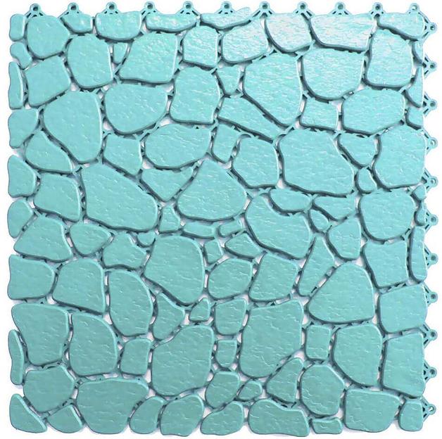 Aqua Stone – антискользящее дренажное покрытие, Цвет Светло-зеленый(мятный) RAL 6027, Толщина модуля 10 мм. фото 1