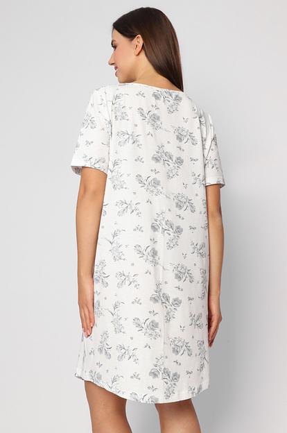 Женская сорочка «Очарование», экрю (серые крокусы), опт фото 5