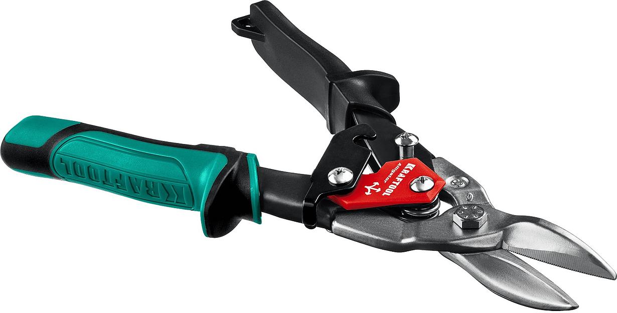 KRAFTOOL Ножницы по металлу рычажные высокомощные "Alligator" 260мм, прямые, кованая Cr-MO сталь, холоднокатанная сталь – 1,2мм, нерж.сталь – 0,8мм [2328-S] фото 3
