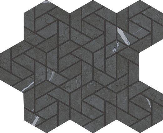 Мозаика Italon Metropolis Imperial Black Mosaico Icon 28,6х34,7 фото 1