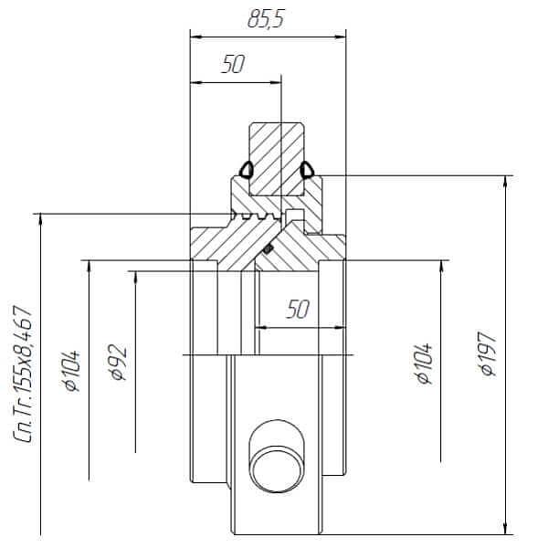 Быстроразборное соединение БРС 4" АСК БРС-4.00.000-01А фото 2