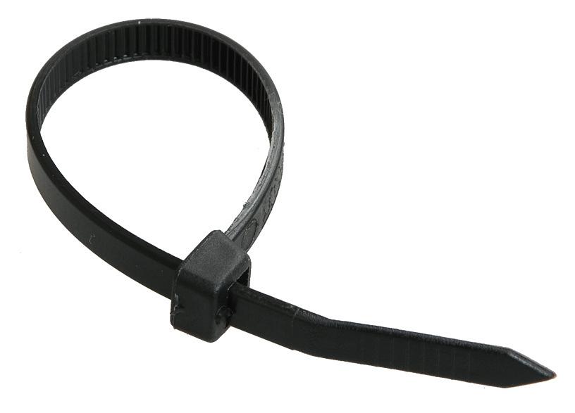 Хомут IEK UHH32-D036-300-100 300x3.6мм (упак:100шт) нейлон черный фото 1