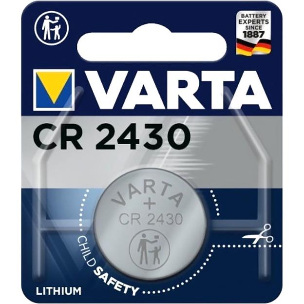 Батарейка Varta ELECTRONICS CR2430 BL1 Lithium 3V (6430) (1/10/100) Varta PRIMARY LITHIUM CR2430 (06430101401) фото 2