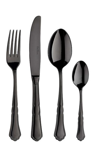 Вилка столовая Сетеченто Блэк 18/10  3 мм 20 см. Pinti /12/ фото 1