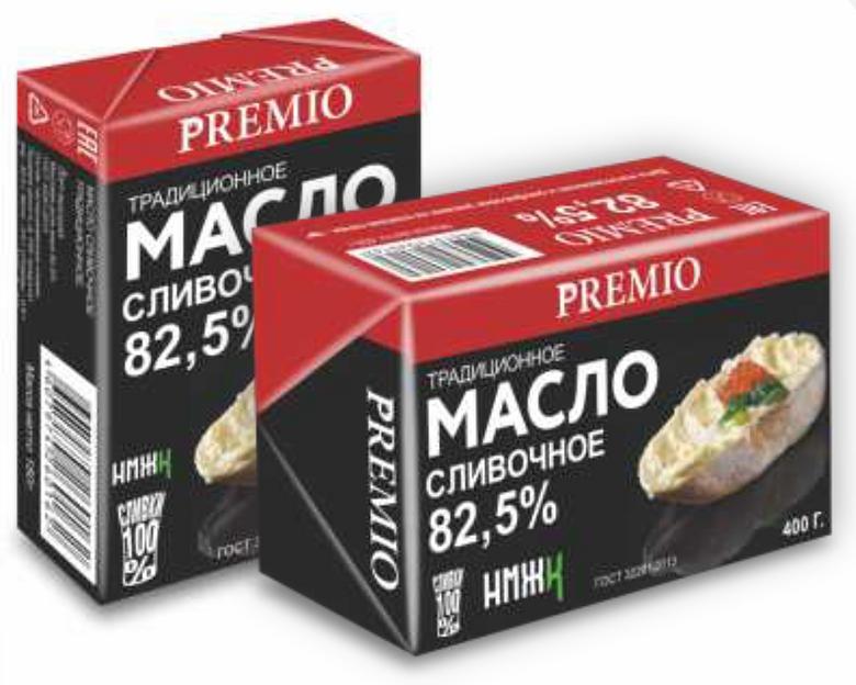 Масло сливочное Премио «Традиционное» 82,5 % 400 г ОПТ фото 2