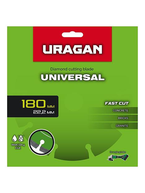 URAGAN UNIVERSAL 180 мм, диск алмазный отрезной сегментный (36705-180) фото 3
