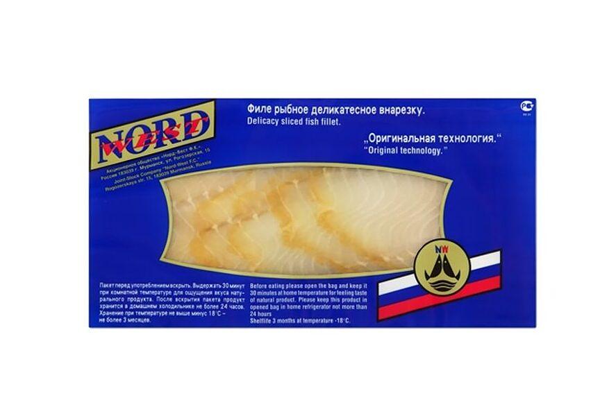 Зубатка пёстрая, филе подкопчённое нарезка, 200 гр, опт фото 1