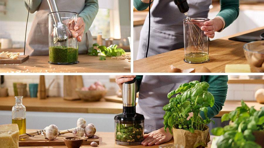 Блендер погружной Bosch MSM6M8X1 1200Вт нержавеющая сталь/черный фото 10