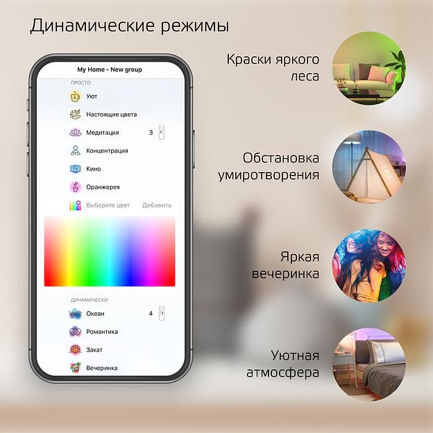 Умная лампа Gauss IoT Smart Home E27 10Вт 1055lm Wi-Fi (упак.:1шт) (1180112) фото 4