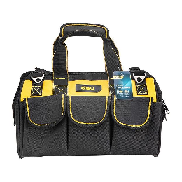 Ящики, сумки для инструментов Deli Сумка для инструментов Deli DL430113 310 x 170 x 220мм, 14 карманов, плечевой ремень, ткань Оксфорд фото 1