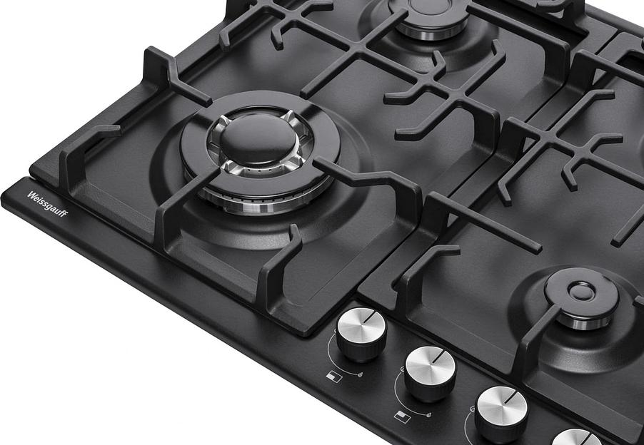 Газовая варочная поверхность Weissgauff HGG 641 BEB черный фото 3