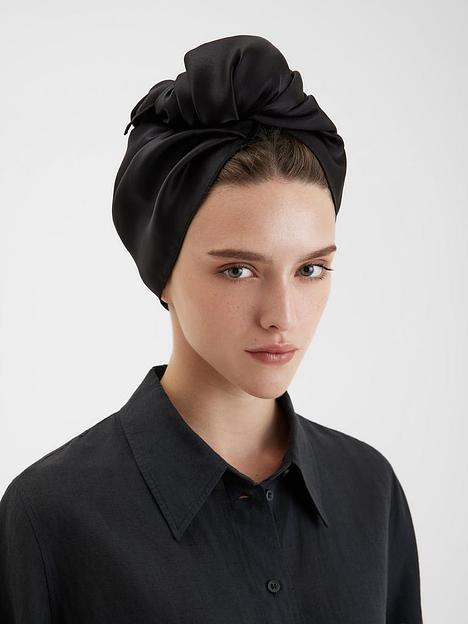 Шёлковое полотенце для волос «Black Diamond» 45х90 см ОПТ фото 6