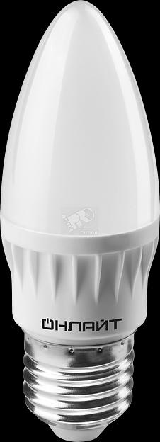 Лампа светодиодная LED 6вт E27 теплый матовая свеча фото 1