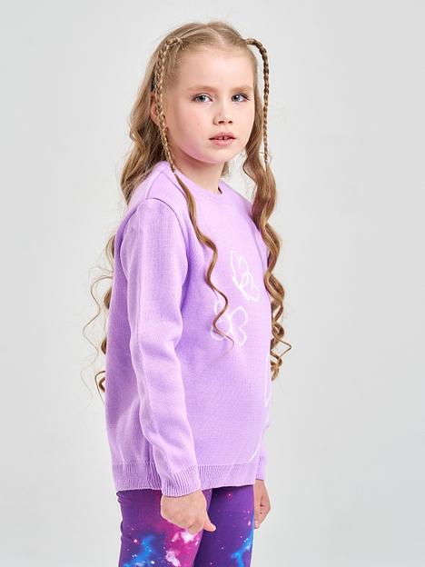 Джемпер «Зайка» сиреневый, для девочек ОПТ фото 3