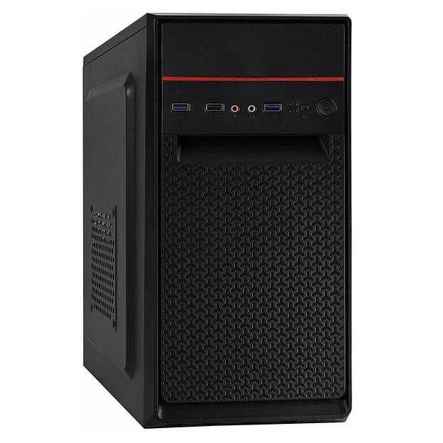 Корпус Minitower ExeGate BAA-107U-AAA350 (mATX, БП AAA350 с вент. 8см, 1*USB+2*USB3.0, аудио, черный фото 1