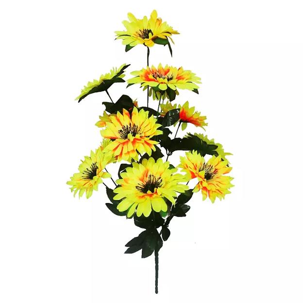 Цветочная композиция астр с георгинами 13 голов (2 вида 7+6) 80см 006-405+400 фото 2